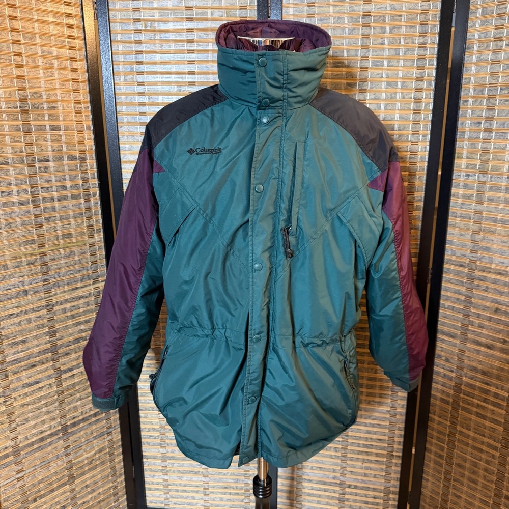 Columbia Williwaw 3-in-1 Ski Jacket Mens XL Teal Purple Vintage 90s Down Puffer